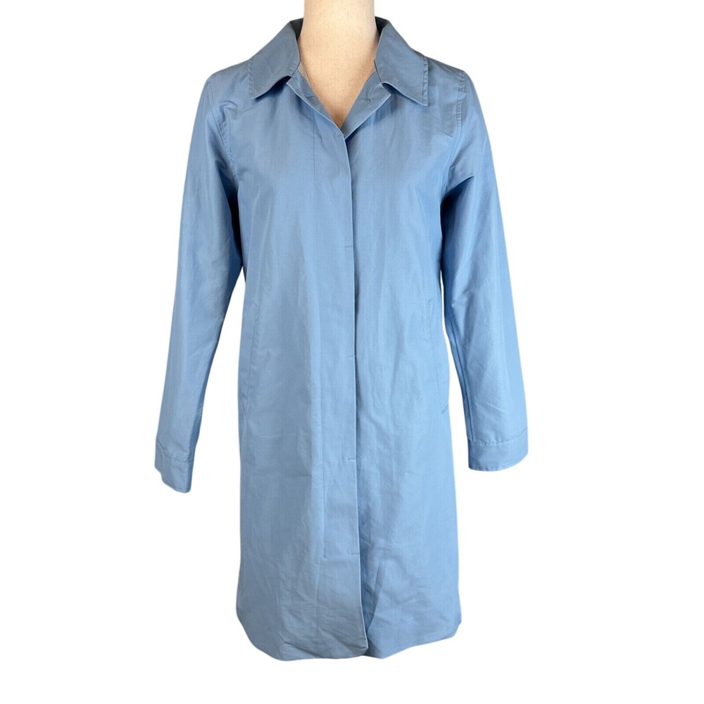 Herschel Supply Co. Womens Mac Coat Size M Rain Trench Alaskan Blue NEW